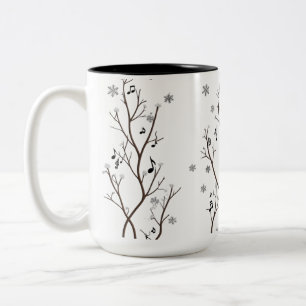 Musical Grenar och Snöflingor Two-Tone Mugg