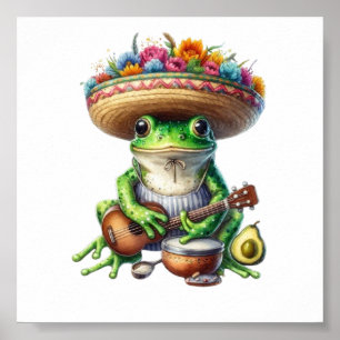 Musical Grönt Frog Poster