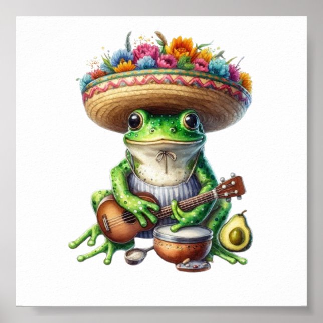 Musical Grönt Frog Poster (Framsidan)