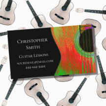 Musical Guitar Lessons Red Black