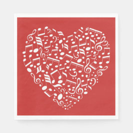 Musical Heart anpassningsbar färg pappra blöjor Pappersservett