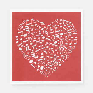 Musical Heart anpassningsbar färg pappra blöjor Pappersservett