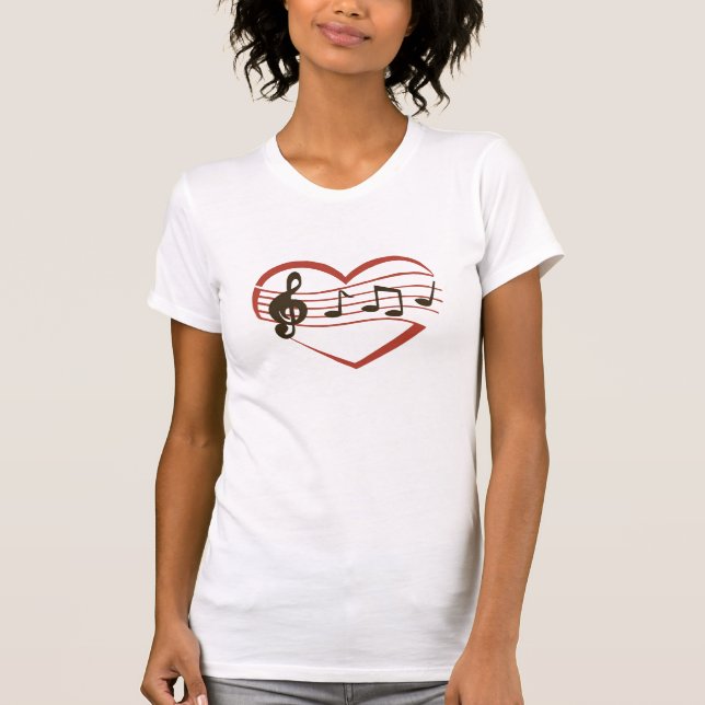 Musical Heart Valentines t-shirt (Framsida)