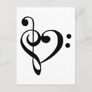 Musical Heart Vykort