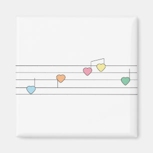 Musical Hearts Magnet