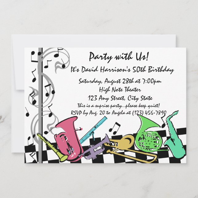 Musical Hip hop Inbjudan (Framsida)