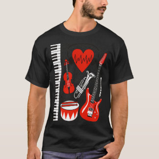 Musical HjärtTShirt T Shirt