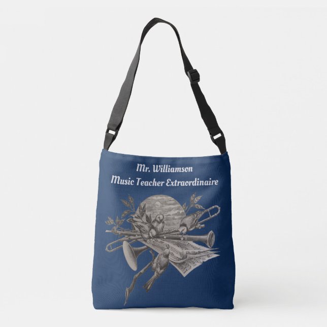 Musical Instrument Band Music Lärares uppskattning Axelväska (Baksida)