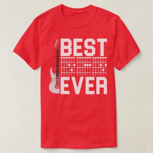 Musical Instrument Best Pappa någonsin Guitarist G T Shirt (Design framsida)