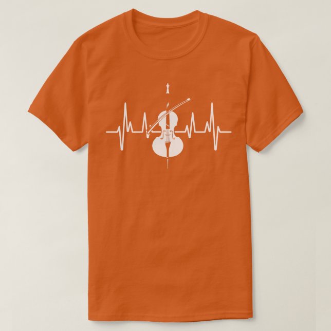 Musical Instrument Heartslag Cello T Shirt (Design framsida)