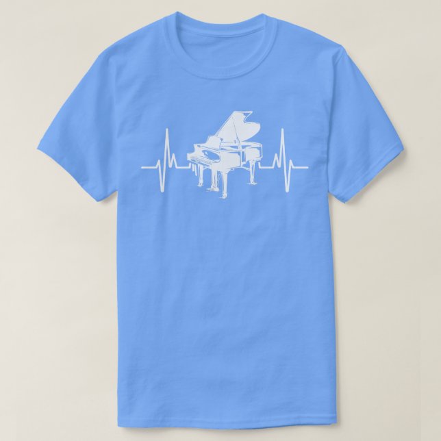 Musical Instrument Heartslag Piano T Shirt (Design framsida)