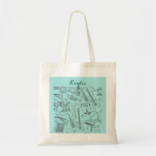 Musical Instrument Lakan Music Tote Bag Tygkasse