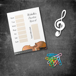 Musical Instrument Lessons Simple Practice Record Anteckningsblock