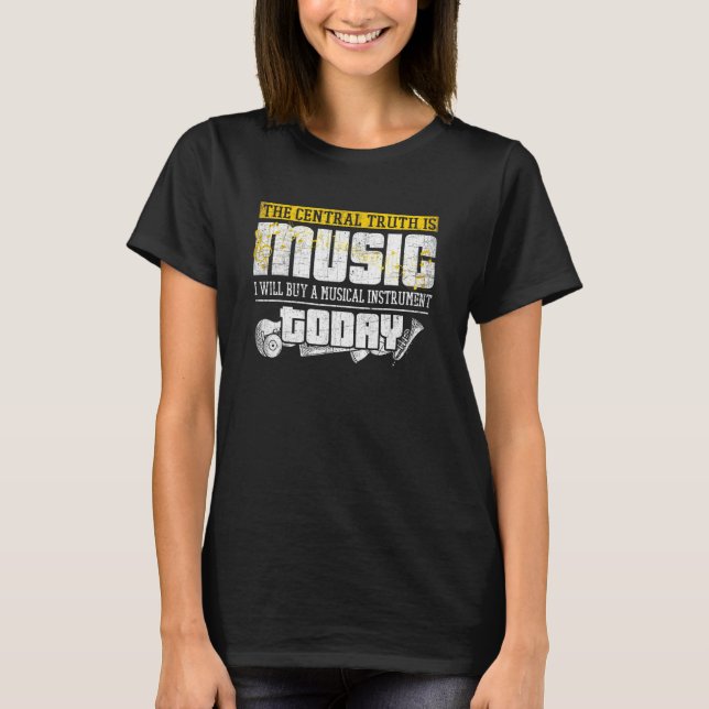 Musical Instrument Player Music Pun Musician Tee (Framsida)