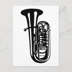Musical Instrument tuba - musikerdesign Vykort