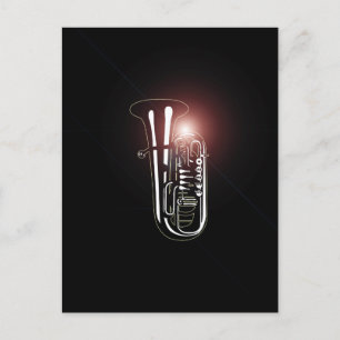 Musical Instrument tuba - musikerdesign Vykort