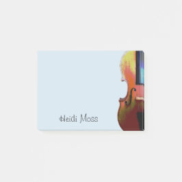Musical Instrument Violin Personlig Post-it Block