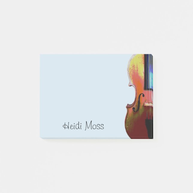 Musical Instrument Violin Personlig Post-it Block (Framsida)