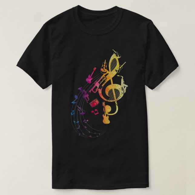 Musical Instruments Composer Music Note Musician T Shirt (Design framsida)