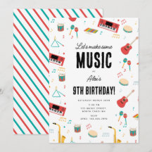 Musical Instruments Music Theme Birthday Party