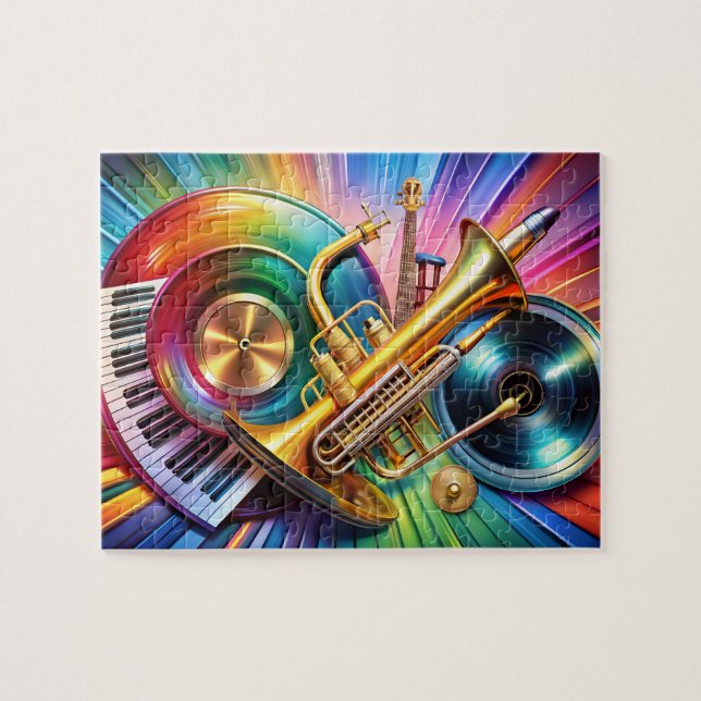 Musical Instruments Puzzle Pussel (Horisontell)