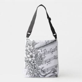 Musical Lily Vintage Floral Tote Bag Axelväska