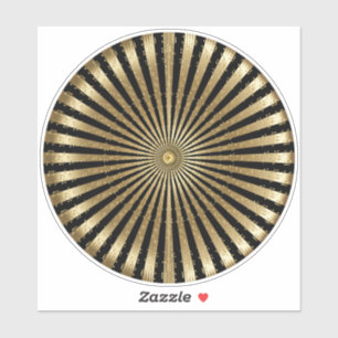 Musical Mandala Black och Guld Klistermärken