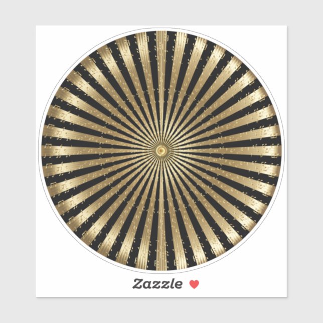 Musical Mandala Black och Guld Klistermärken (Ark)