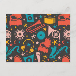 Musical Mönster - Instruments Vykort