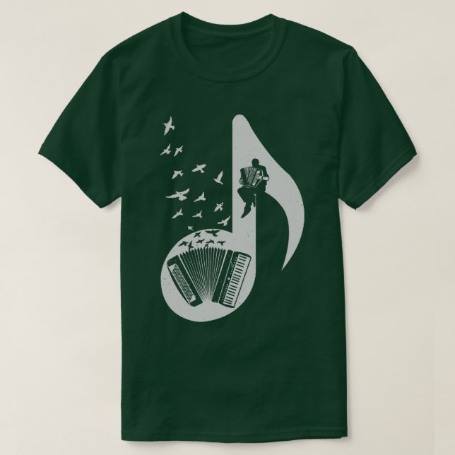 Musical Note Accordion T Shirt (Design framsida)