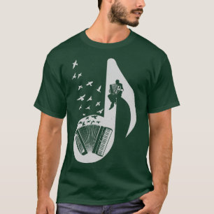 Musical Note Accordion T Shirt