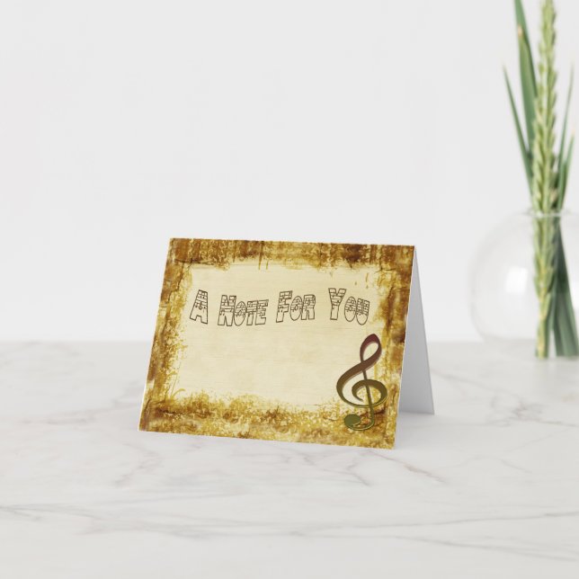 Musical Note Card Kort (Framsida)