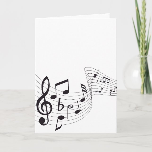 Musical Note Card Kort (Framsida)