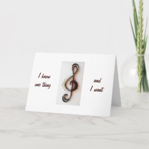 MUSICAL NOTE CARD SÄGER "I KÄRLEK DU" KORT