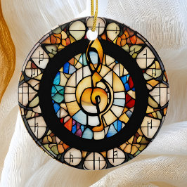 Musical Note Julgransprydnad Keramik