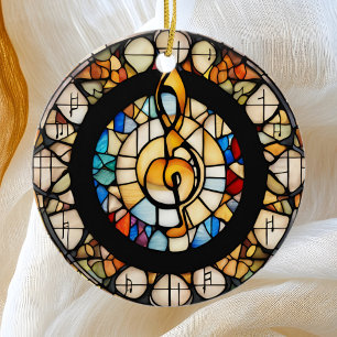 Musical Note Julgransprydnad Keramik