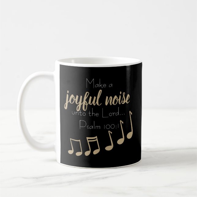 Musical Note Musician Singer Guitar Drums Black Kaffemugg (Vänster)