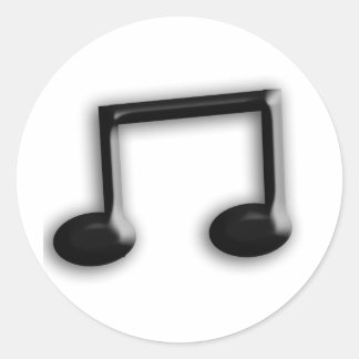Musical Note Runt Klistermärke