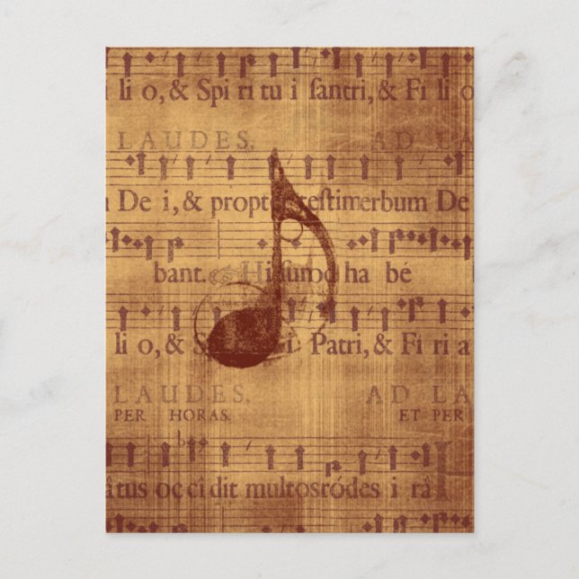 Musical Note Vykort (Framsida)