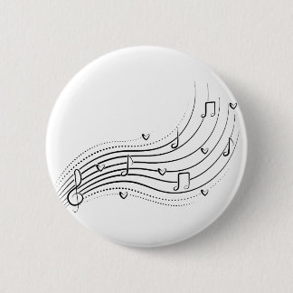 Musical note wave, black line clipart knapp