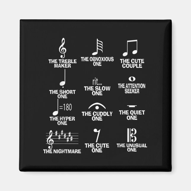 Musical Notes Symbol Definition Humor Funny Christ Magnet (Framsidan)