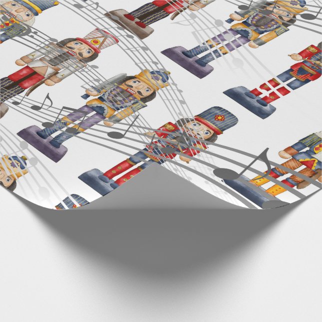 Musical Nutcracker Soldiers Wrapping Papper Presentpapper (Hörn)