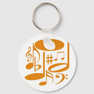 Musical Orange Keychain Nyckelring