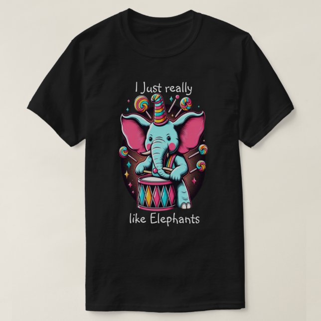 Musical Pachyderm I verkligen som elefanter T Shirt (Design framsida)