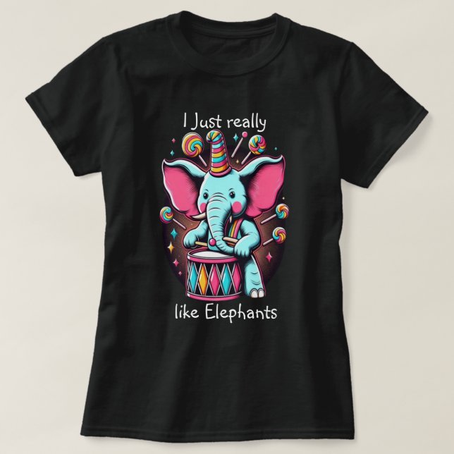 Musical Pachyderm I verkligen som elefanter T Shirt (Design framsida)