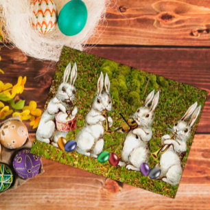 Musical Påsk Rabbits Helg Vykort