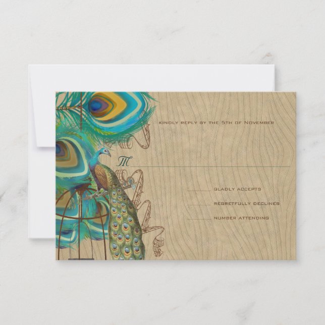 Musical Peacock Bird Cage Feather Wedidng OSA (Framsida)