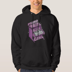 Musical Pianist Music Piano Tangentbord Piano Girl Hoodie