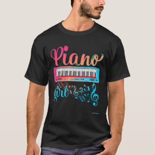 Musical Pianist Piano Tangentbord Cute Piano Girl T Shirt