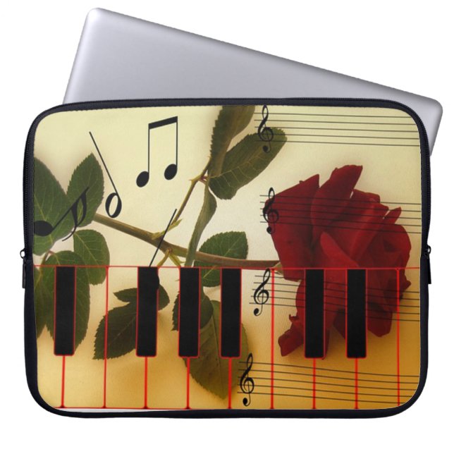 Musical Piano Nycklar Laptop sleeve (Framsidan)